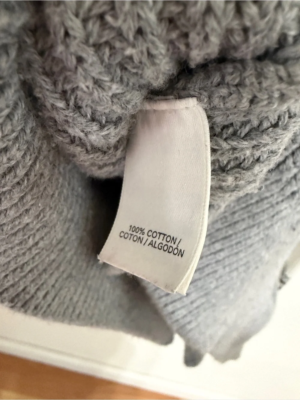 Victoria's Secret Gray, White & Black Rib-Knit Crew Sweater